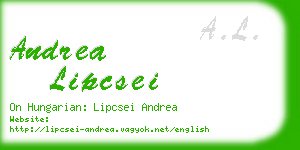 andrea lipcsei business card